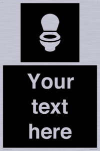 Custom information: black panel wc toilet